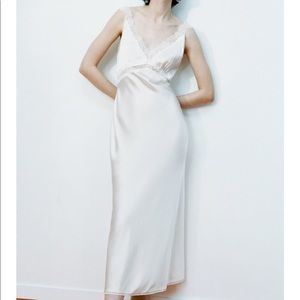 Zara Long Silk Lace Dress